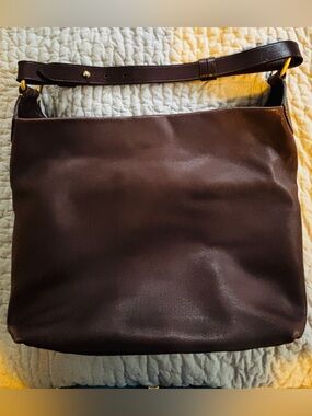 D&B Brown Leather Hobo Bag